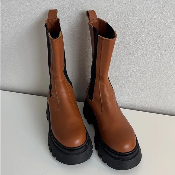 Alohas all rounder boots leather y2k platform high top stretch panels Size EU 38 - Picture 6 of 12